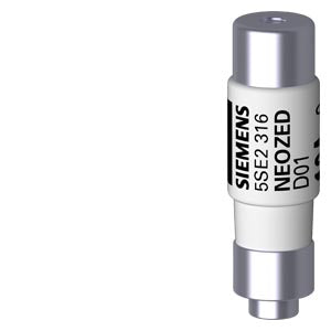 Siemens Neozed fuse-link, tin-coated contact-cap, 16A