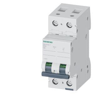 Siemens Miniature circuit breaker, 2-pole, 400V, 10kA, 6A Siemens