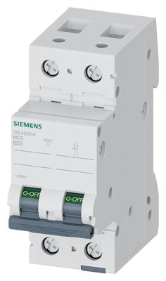 Siemens Miniature circuit breaker, B-curve, 2-pole, 400V, 50A