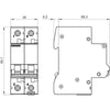 Siemens Miniature circuit breaker, B-curve, 2-pole, 400V, 50A