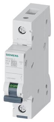 Siemens Miniature circuit breaker, C, 1-pole, 230/400V, 6kA, 6A