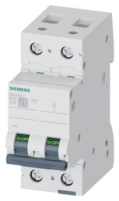 Siemens Miniature circuit breaker, class C, 2-pole, 400V, 6kA, 10A