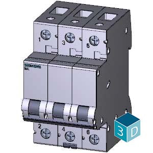 Siemens Miniature circuit breaker, 3pole, 400V, 6kA, 16A