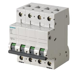 Siemens Sentron Miniature circuit breaker, curve C, 4-pole, 3P+N, 40A