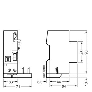 Siemens RC unit, 2-pole, 230V, 30mA, 40A