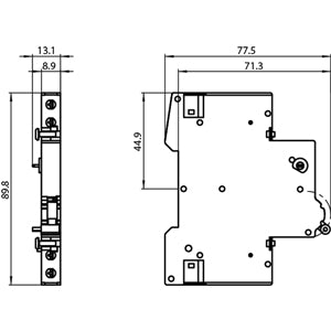 Siemens Fault signal contact, 2NO for mini circuit breaker