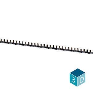 Siemens Pin busbar, touch-safe, 1-phase , 1016mm long, 16mm²