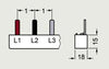 Siemens Pin busbar, safe to touch, 3-phase, 16mm², 1016mm