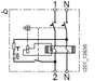 Siemens Residual current operated circuit breaker, 2-pole, 230V, 16A