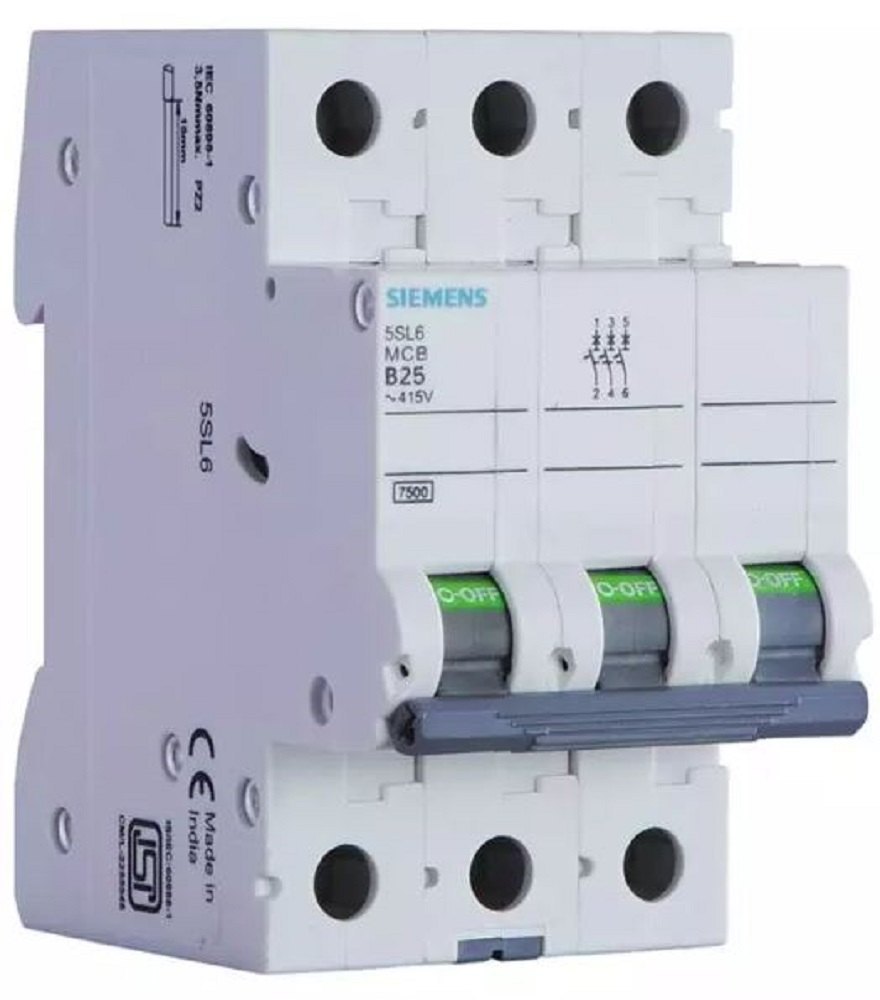 Siemens Miniature circuit breaker, 3-pole, 10kA, 32A Siemens