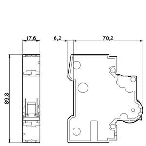 Siemens Mini circuit breaker, 1-pole, 230/400V, 10kA