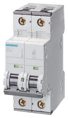 Siemens Miniature circuit breaker, 2-pole, 400V, 10kA, 10A Siemens