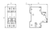 Siemens Miniature circuit breaker, C, 2-pole, 400V, 6kA, 2A, Ø70mm