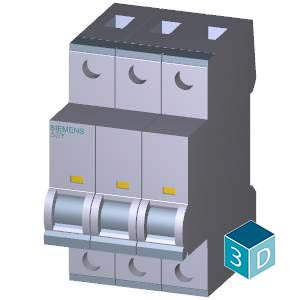 Siemens Miniature circuit breaker, 3-pole, 400V, 6kA, 40A