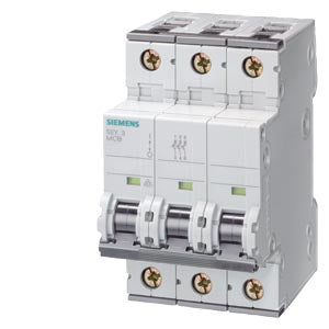 Siemens Miniature circuit breaker, 3-pole, 400V, 6kA, 40A