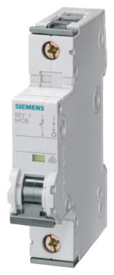 Siemens Miniature circuit breaker, C, 1-pole, 230/400V, 15kA, 6A