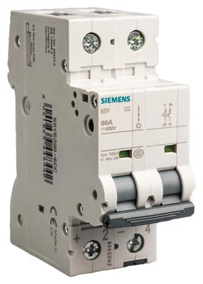 Siemens Miniature circuit breaker, 2-pole, C, 400V, 15kA, 2A