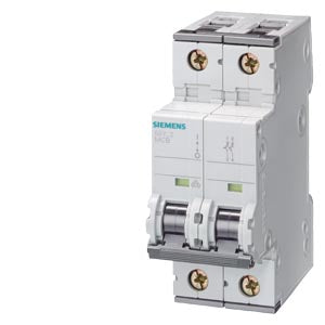 Siemens Miniature circuit breaker, 2-pole, 400V, 15kA, 6A
