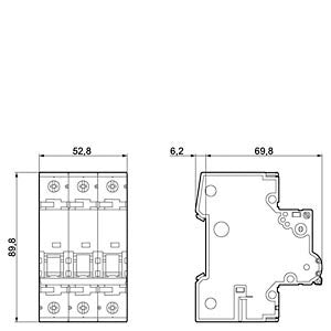 Siemens Miniature circuit breaker, 3-pole, 400V, 15kA, 25A