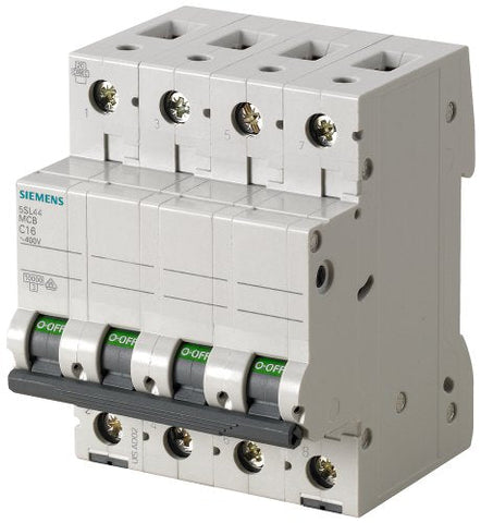 Siemens Miniature circuit breaker, 4-pole, 15kA, 32A Siemens