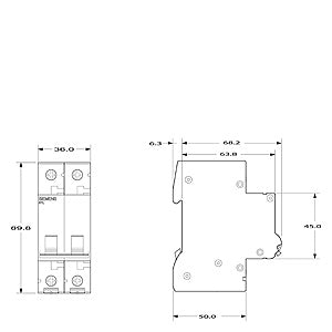 Siemens Off switch, 2-pole, 40A