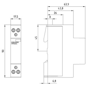 Siemens Insta Contactor, 2NO contacts, 230VAC, 20A