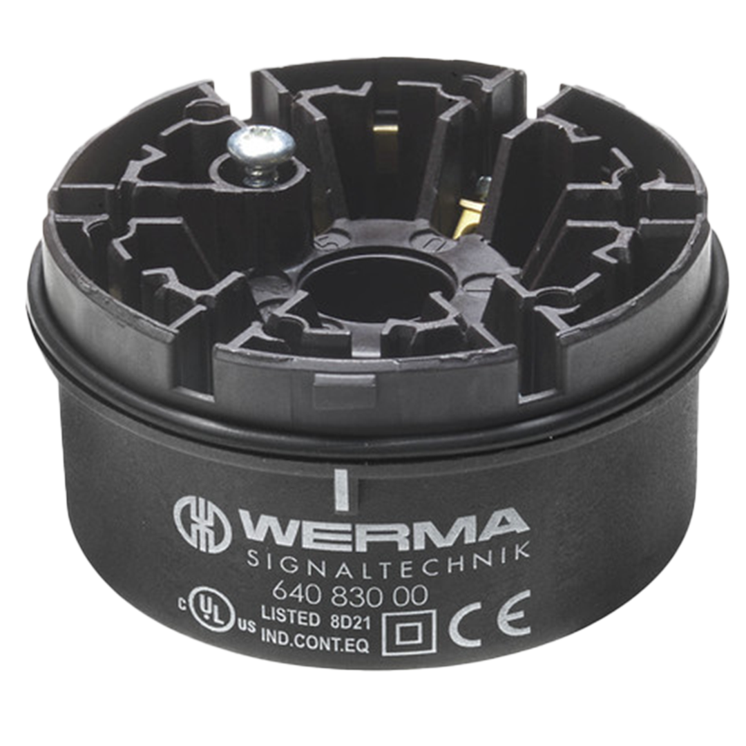 Werma Terminal element, screw, black, 12-230VAC/DC
