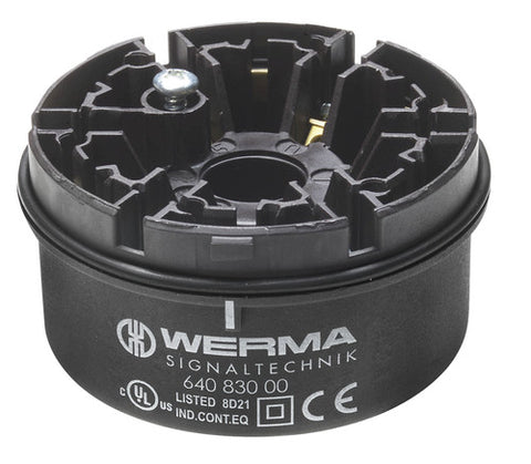 Werma Terminal element, screw, black, 12-230VAC/DC