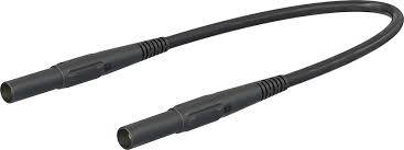 Staubli XMS-419 Test lead, banana plug, black, Ø 4mm, (L) 2m