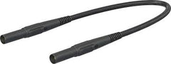 Staubli XMS-419 Test lead, banana plug, black, Ø 4mm, (L) 2m