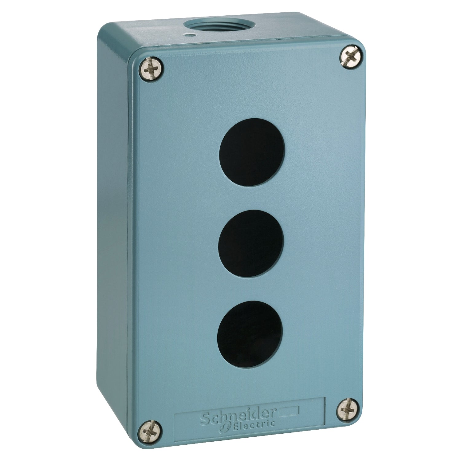 Schneider Empty control station, zinc alloy, blue, 3-hole