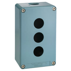 Schneider Empty control station, zinc alloy, blue, 3-hole