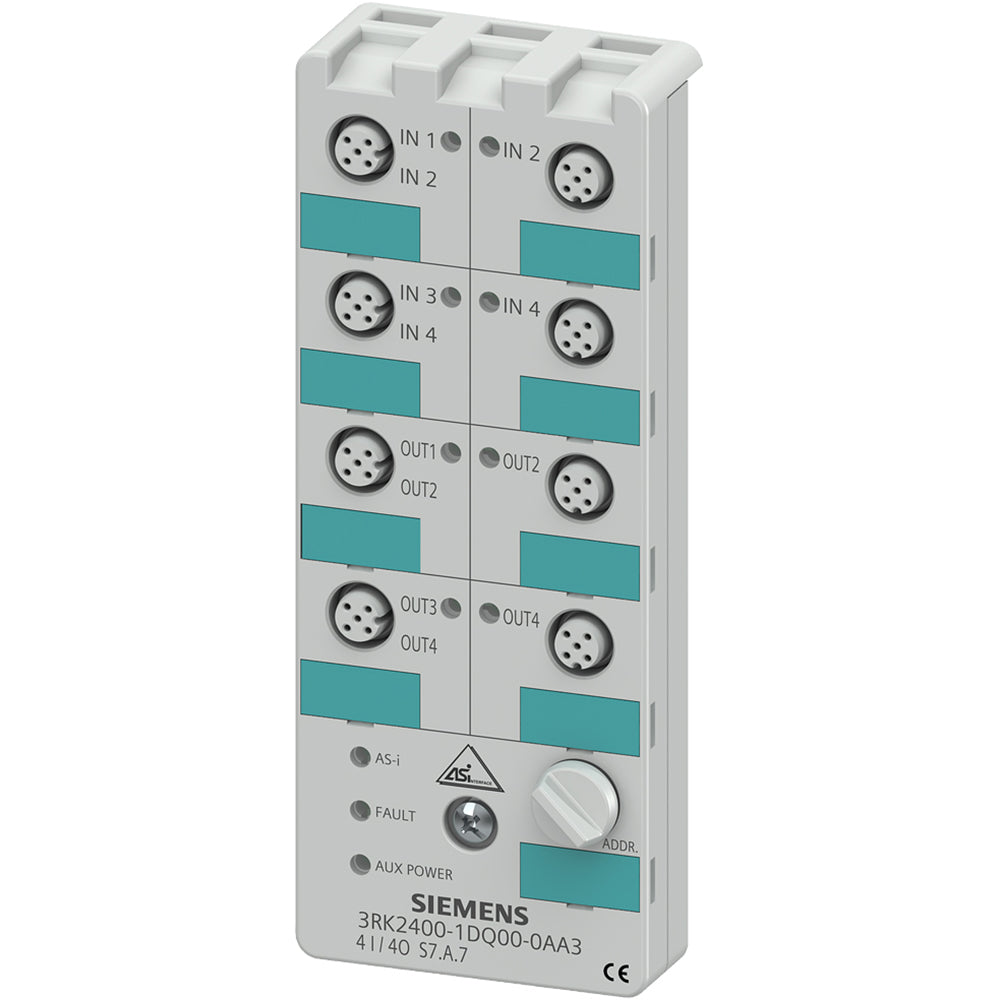 Siemens AS-i Compact module, K60 digital A/B slave, 8xM12