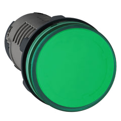 Schneider Round pilot light, LED, green, 220VAC