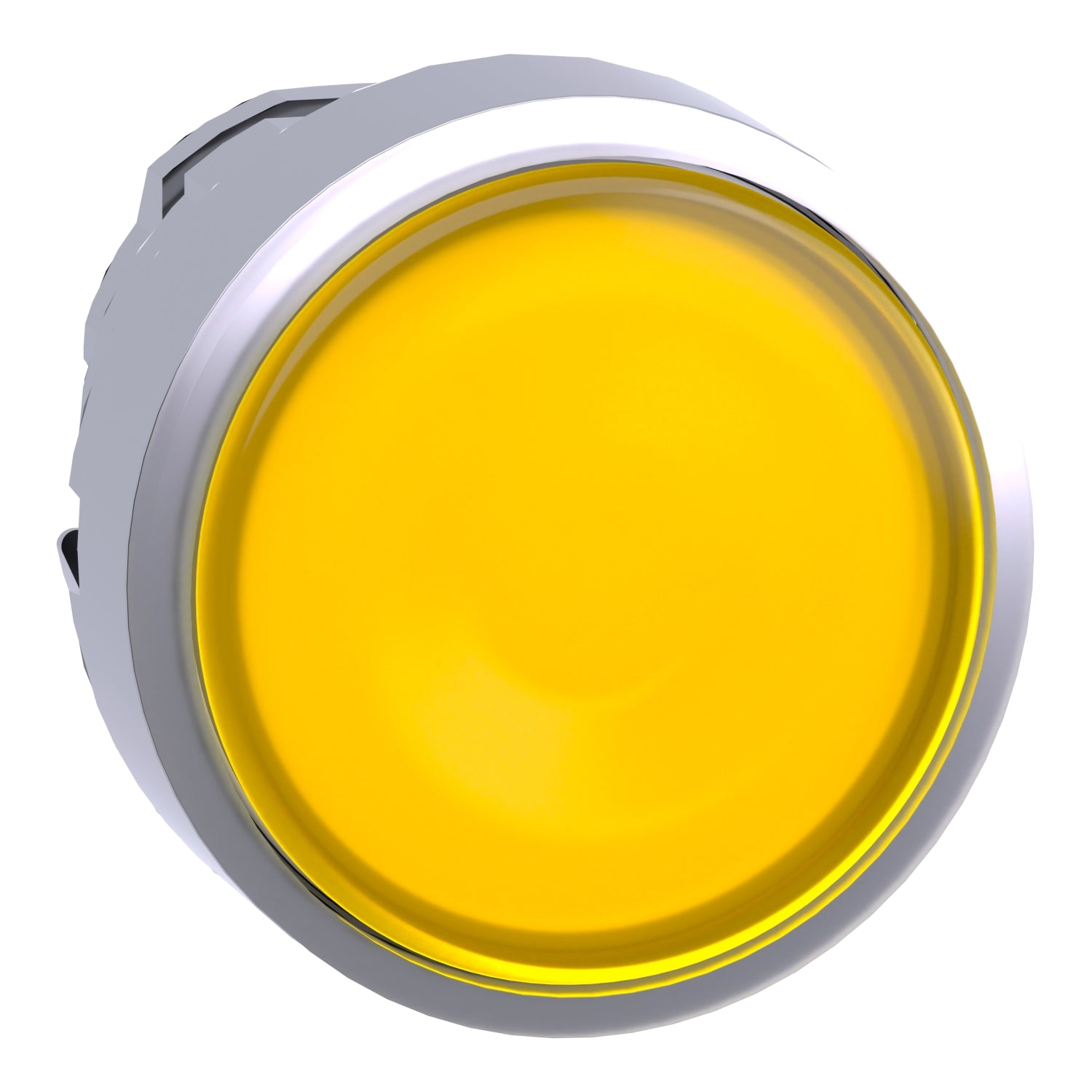 Schneider Illuminated push button head, metal, yellow, Ø 22mm