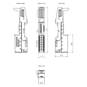 Siemens Siplus ET 200SP BU15-P16+A0+2B Base unit, push-in