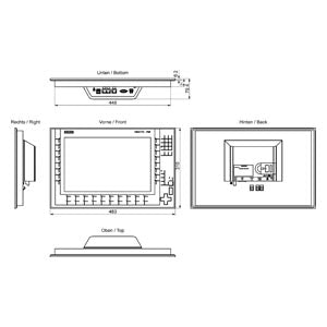 Siemens Comfort panel, key operation, 15" widescreen, TFT