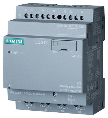 Siemens PLC Module w/o display, Ethernet port, 24V PS, 8DI, 4DO relay