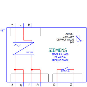 Siemens Stabilized power supply, 24V, 2.5A