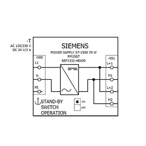 Siemens Stabilized power supply for Simatic S7-1500, 3A