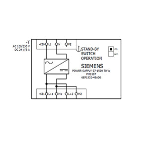 Siemens Stabilized power supply for Simatic S7-1500, 3A