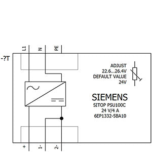 Siemens Sitop PSU100C Stabilized power supply, 24V, 4A