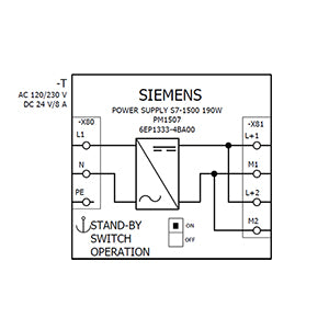 Siemens Regulated power supply for Simatic S7-1500, 8A