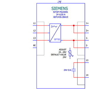 Siemens Sitop PSU300S Stabilized power supply, 24VDC, 20A