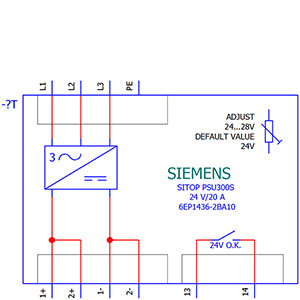 Siemens Sitop PSU300S Stabilized power supply, 24VDC, 20A