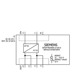 Siemens Sitop PSU3400 Stabilized power supply, 12VDC, 8A