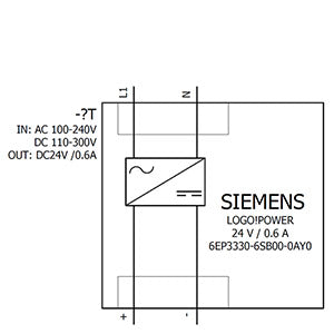 Siemens Logo! Power Stabilized power supply, 24V, 0.6A