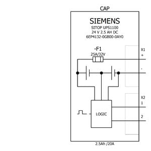 Siemens Sitop UPS1100 Battery mode, 24V, 2.5Ah
