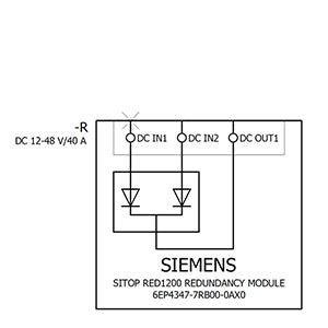 Siemens Sitop RED1200 Redundancy module, 24/48V, 40A