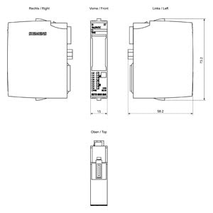 Siemens Digital input module, standard, DI 16x 24VDC